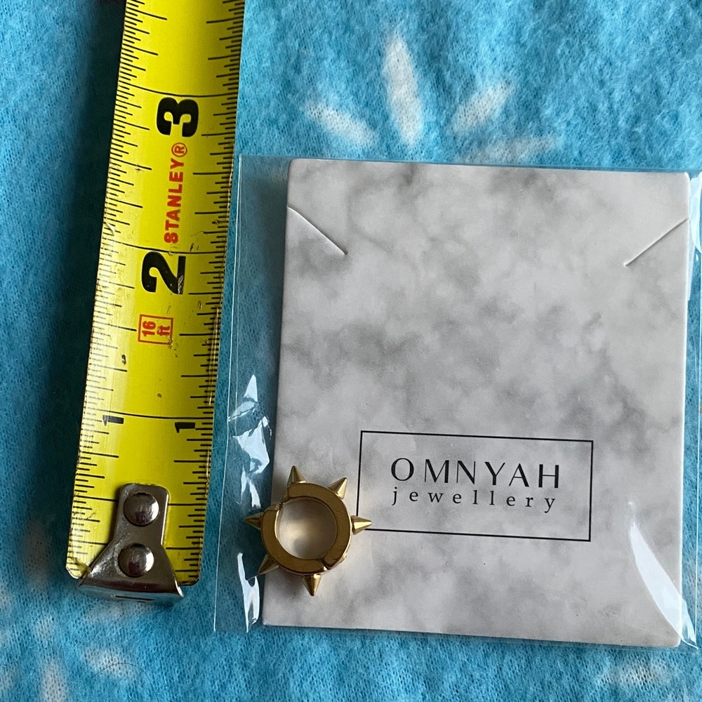 Gold Spike Clip On Earring or Nose Ring